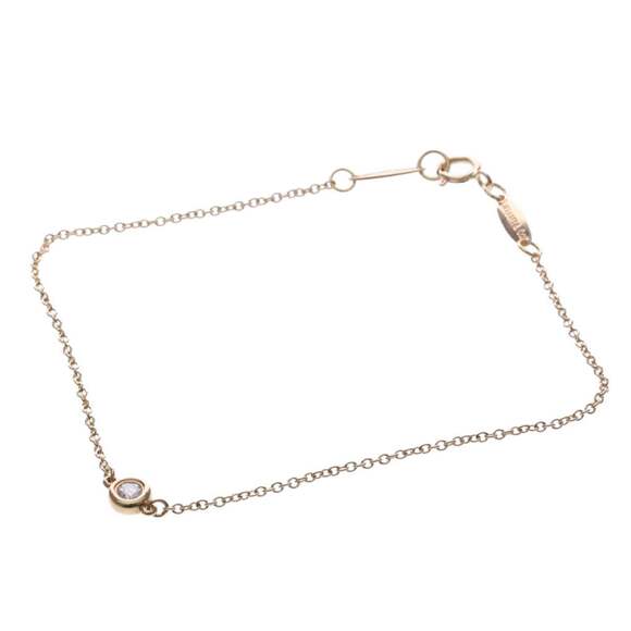 TIFFANY 18k Gold Diamond Charm Bracelet
